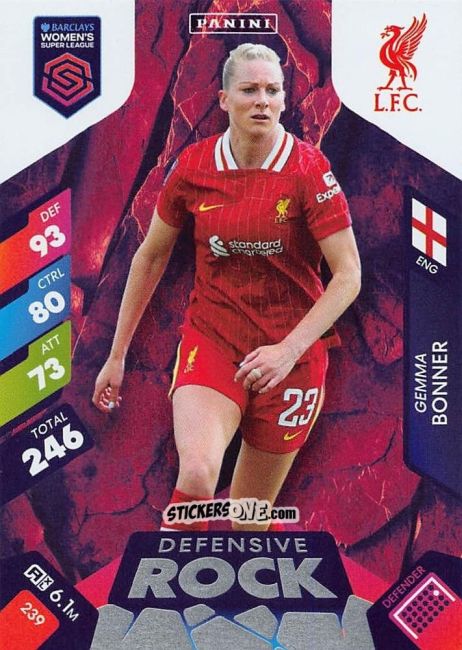 Sticker Gemma Bonner - Barclays Women’s Super League 2025. Adrenalyn XL
 n. 239 - Panini