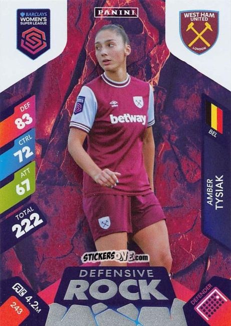 Sticker Amber Tysiak - Barclays Women’s Super League 2025. Adrenalyn XL
 n. 243 - Panini