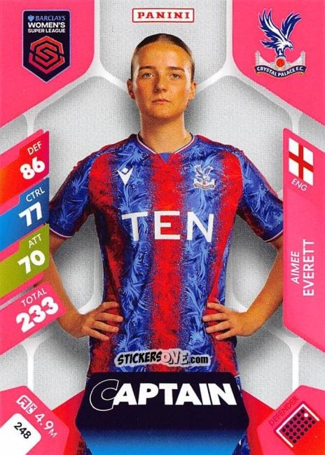 Cromo Aimee Everett - Barclays Women’s Super League 2025. Adrenalyn XL
 n. 248 - Panini