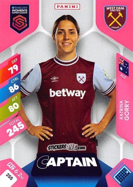 Figurina Katrina Gorry - Barclays Women’s Super League 2025. Adrenalyn XL
 n. 255 - Panini