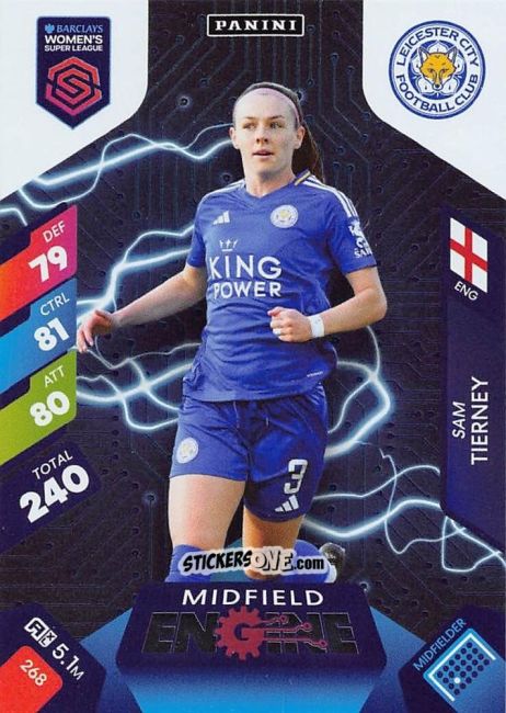 Figurina Sam Tierney - Barclays Women’s Super League 2025. Adrenalyn XL
 n. 268 - Panini