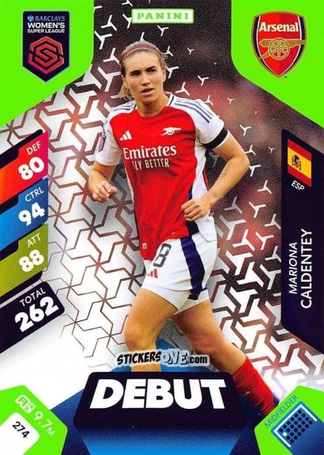 Sticker Mariona Caldentey - Barclays Women’s Super League 2025. Adrenalyn XL
 n. 274 - Panini