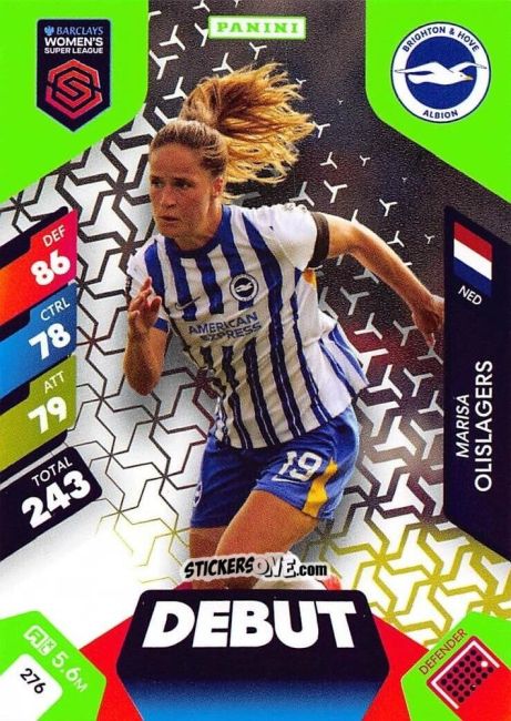 Cromo Marisa Olislagers - Barclays Women’s Super League 2025. Adrenalyn XL
 n. 276 - Panini