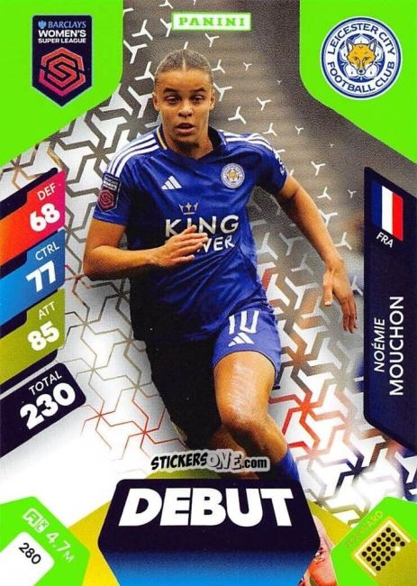 Cromo Noémie Mouchon - Barclays Women’s Super League 2025. Adrenalyn XL
 n. 280 - Panini