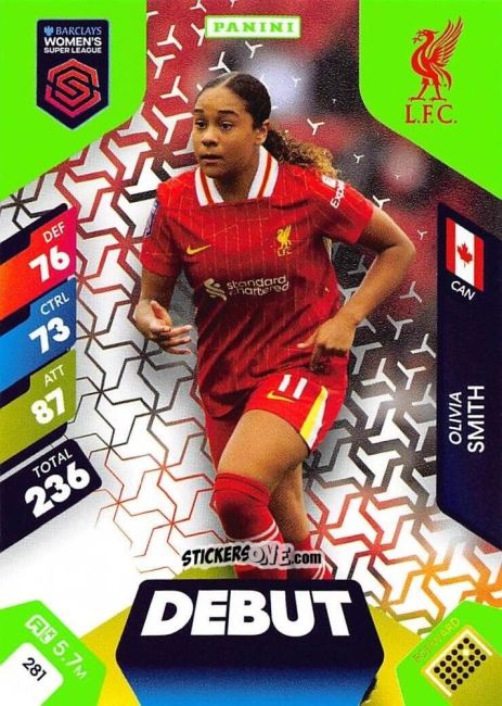 Figurina Olivia Smith - Barclays Women’s Super League 2025. Adrenalyn XL
 n. 281 - Panini