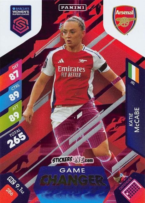 Sticker Katie McCabe - Barclays Women’s Super League 2025. Adrenalyn XL
 n. 286 - Panini