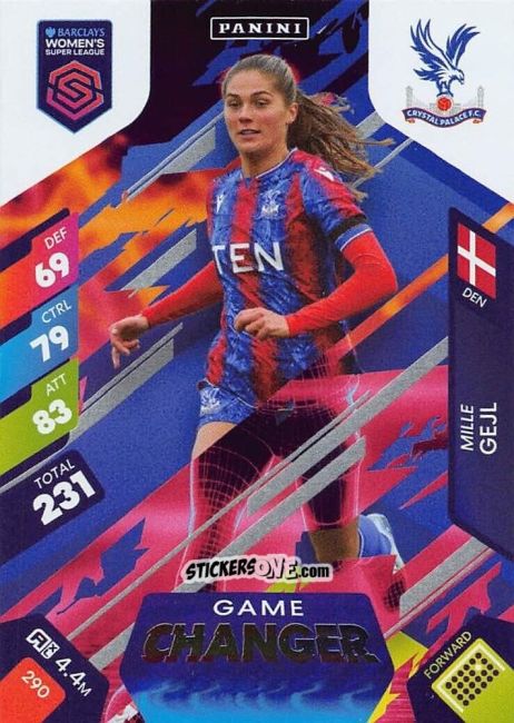 Sticker Mille Gejl - Barclays Women’s Super League 2025. Adrenalyn XL
 n. 290 - Panini