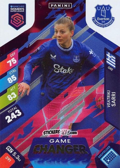 Figurina Veatriki Sarri - Barclays Women’s Super League 2025. Adrenalyn XL
 n. 291 - Panini