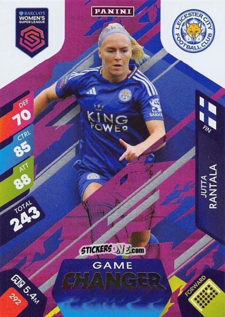 Figurina Jutta Rantala - Barclays Women’s Super League 2025. Adrenalyn XL
 n. 292 - Panini
