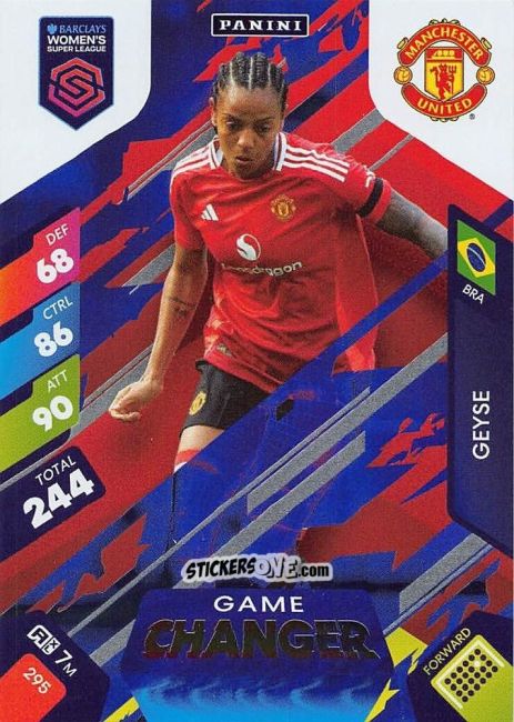 Sticker Geyse Ferreira - Barclays Women’s Super League 2025. Adrenalyn XL
 n. 295 - Panini