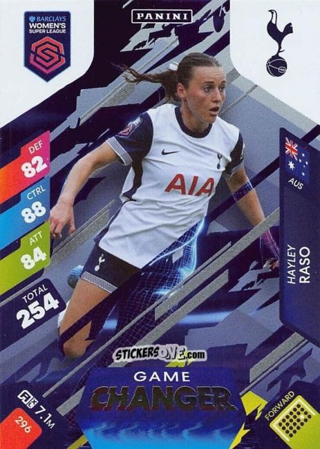 Sticker Hayley Raso - Barclays Women’s Super League 2025. Adrenalyn XL
 n. 296 - Panini