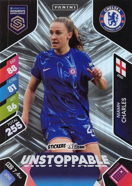 Figurina Niamh Charles - Barclays Women’s Super League 2025. Adrenalyn XL
 n. 300 - Panini