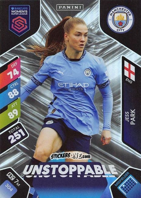 Sticker Jess Park - Barclays Women’s Super League 2025. Adrenalyn XL
 n. 304 - Panini