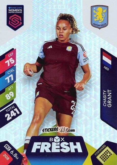 Sticker Chasity Grant - Barclays Women’s Super League 2025. Adrenalyn XL
 n. 308 - Panini