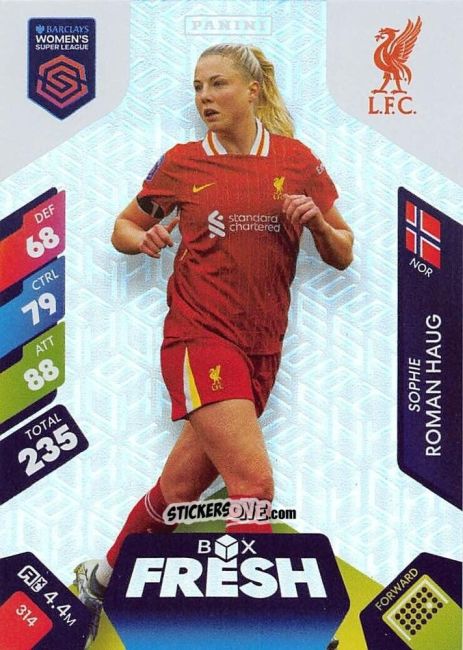 Figurina Sophie Román Haug - Barclays Women’s Super League 2025. Adrenalyn XL
 n. 314 - Panini