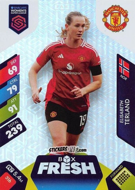 Sticker Elisabeth Terland - Barclays Women’s Super League 2025. Adrenalyn XL
 n. 316 - Panini