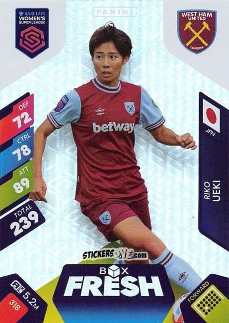 Cromo Riko Ueki - Barclays Women’s Super League 2025. Adrenalyn XL
 n. 318 - Panini