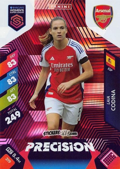 Sticker Laia Codina - Barclays Women’s Super League 2025. Adrenalyn XL
 n. 319 - Panini
