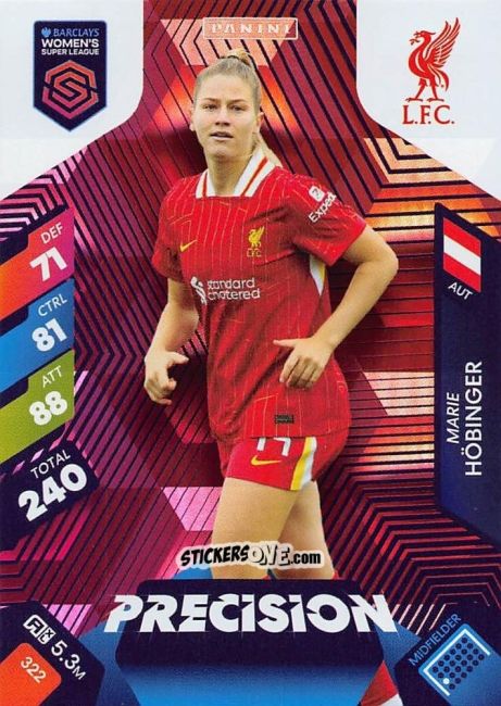 Cromo Marie Höbinger - Barclays Women’s Super League 2025. Adrenalyn XL
 n. 322 - Panini