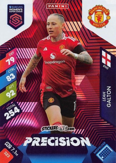 Figurina Leah Galton - Barclays Women’s Super League 2025. Adrenalyn XL
 n. 323 - Panini