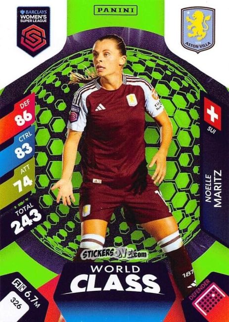 Sticker Noelle Maritz - Barclays Women’s Super League 2025. Adrenalyn XL
 n. 326 - Panini