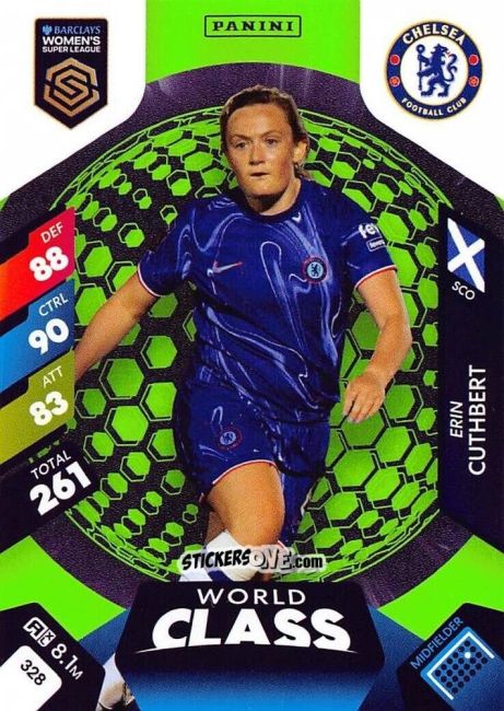 Figurina Erin Cuthbert - Barclays Women’s Super League 2025. Adrenalyn XL
 n. 328 - Panini