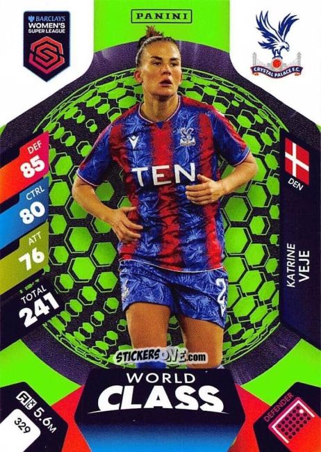 Sticker Katrine Veje - Barclays Women’s Super League 2025. Adrenalyn XL
 n. 329 - Panini