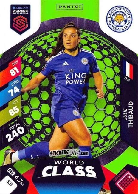 Sticker Julie Thibaud - Barclays Women’s Super League 2025. Adrenalyn XL
 n. 331 - Panini