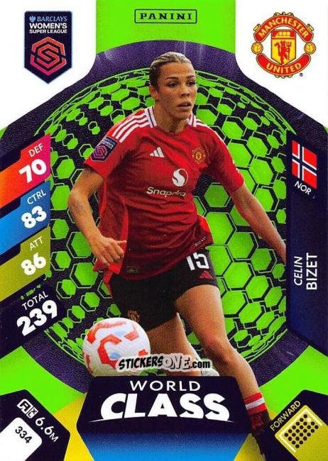 Cromo Celin Bizet - Barclays Women’s Super League 2025. Adrenalyn XL
 n. 334 - Panini