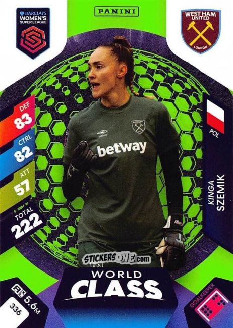 Figurina Kinga Szemik - Barclays Women’s Super League 2025. Adrenalyn XL
 n. 336 - Panini