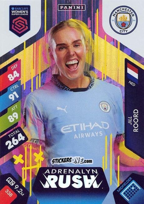 Sticker Jill Roord - Barclays Women’s Super League 2025. Adrenalyn XL
 n. 338 - Panini