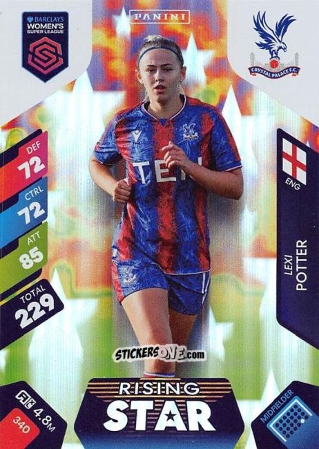 Sticker Lexi Potter - Barclays Women’s Super League 2025. Adrenalyn XL
 n. 340 - Panini