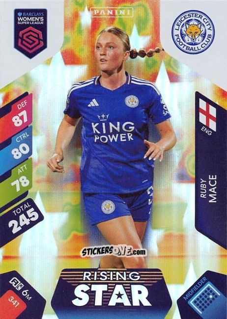 Figurina Ruby Mace - Barclays Women’s Super League 2025. Adrenalyn XL
 n. 341 - Panini