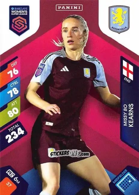 Figurina Missy Bo Kearns - Barclays Women’s Super League 2025. Adrenalyn XL
 n. 37 - Panini