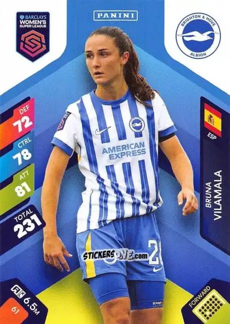 Sticker Bruna Vilamala - Barclays Women’s Super League 2025. Adrenalyn XL
 n. 62 - Panini