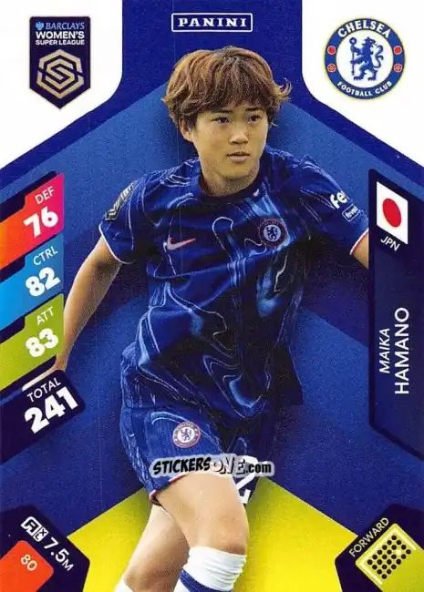 Figurina Maika Hamano - Barclays Women’s Super League 2025. Adrenalyn XL
 n. 80 - Panini