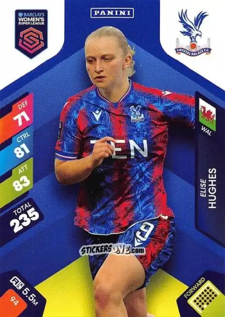 Cromo Elise Hughes - Barclays Women’s Super League 2025. Adrenalyn XL
 n. 94 - Panini