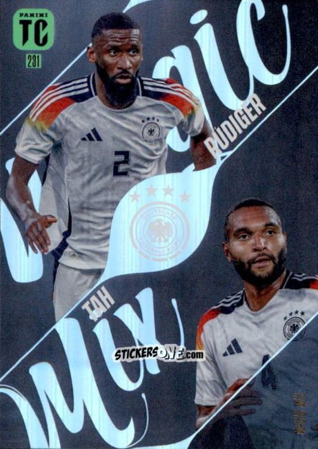 Cromo Antonio Rüdiger / Jonathan Tah - FIFA Top Class 2025
 n. 231 - Panini