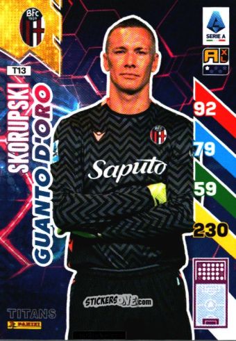 Sticker Łukasz Skorupski - Calciatori 2024-2025. Adrenalyn XL TITANS
 n. T13 - Panini