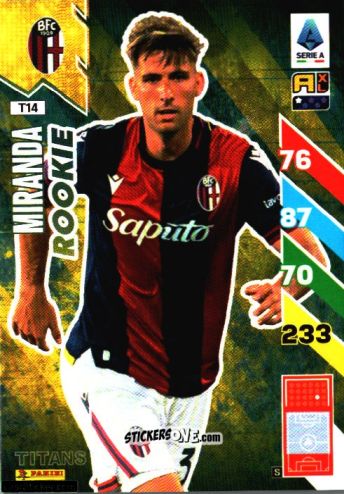 Sticker Juan Miranda - Calciatori 2024-2025. Adrenalyn XL TITANS
 n. T14 - Panini