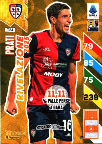 Sticker Matteo Prati - Calciatori 2024-2025. Adrenalyn XL TITANS
 n. T24 - Panini