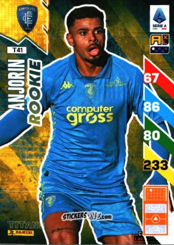 Sticker Tino Anjorin - Calciatori 2024-2025. Adrenalyn XL TITANS
 n. T41 - Panini