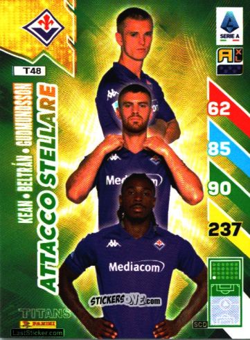 Sticker Dodô / Luca Ranieri / Robin Gosens - Calciatori 2024-2025. Adrenalyn XL TITANS
 n. T46 - Panini