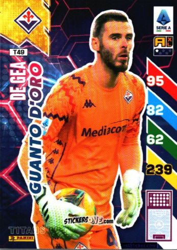 Sticker David De Gea - Calciatori 2024-2025. Adrenalyn XL TITANS
 n. T49 - Panini