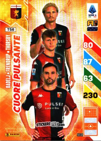 Sticker Milan Badelj / Morten Frendrup / Morten Thorsby - Calciatori 2024-2025. Adrenalyn XL TITANS
 n. T56 - Panini
