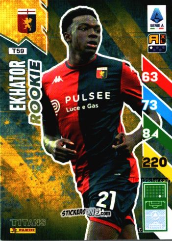 Sticker Jeff Ekhator - Calciatori 2024-2025. Adrenalyn XL TITANS
 n. T59 - Panini