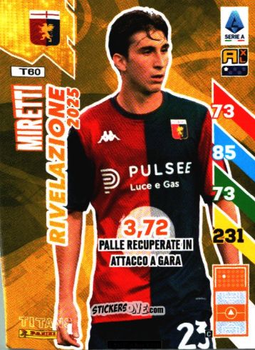 Sticker Fabio Miretti - Calciatori 2024-2025. Adrenalyn XL TITANS
 n. T60 - Panini
