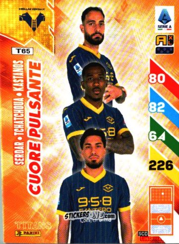 Sticker Suat Serdar / Jackson Tchatchoua / Grigoris Kastanos - Calciatori 2024-2025. Adrenalyn XL TITANS
 n. T65 - Panini