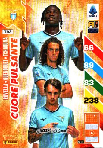 Sticker Nicolò Rovella / Mattéo Guendouzi / Loum Tchaouna - Calciatori 2024-2025. Adrenalyn XL TITANS
 n. T92 - Panini