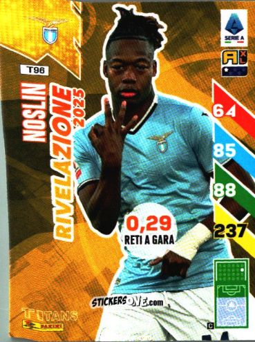 Sticker Tijjani Noslin - Calciatori 2024-2025. Adrenalyn XL TITANS
 n. T96 - Panini